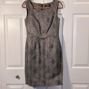 Ellen Tracy faux snake skin cocktail dress